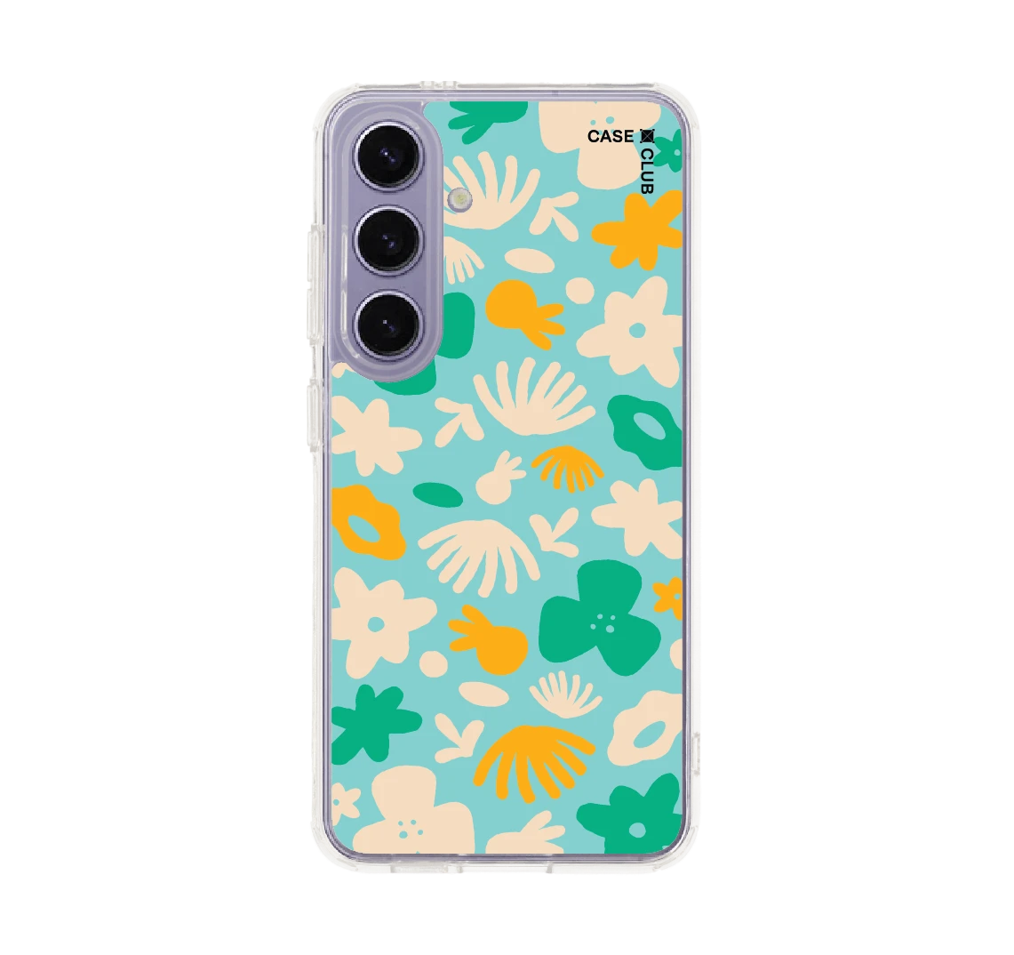 light blue flower pattern